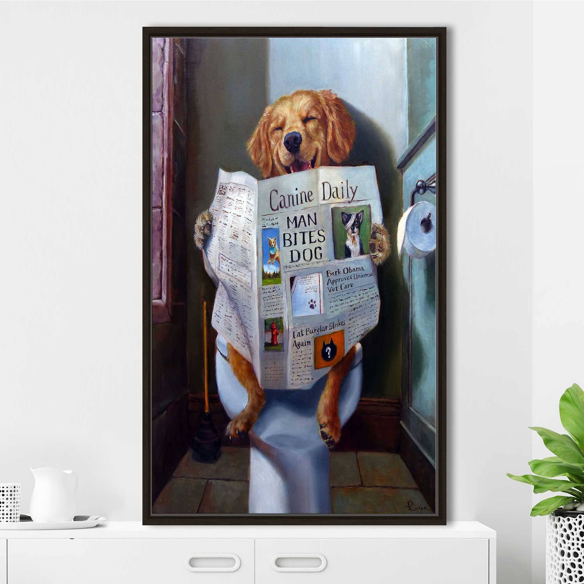 "Dog Gone Funny " Print on Floating Canvas Bed Bath & Beyond 36382997